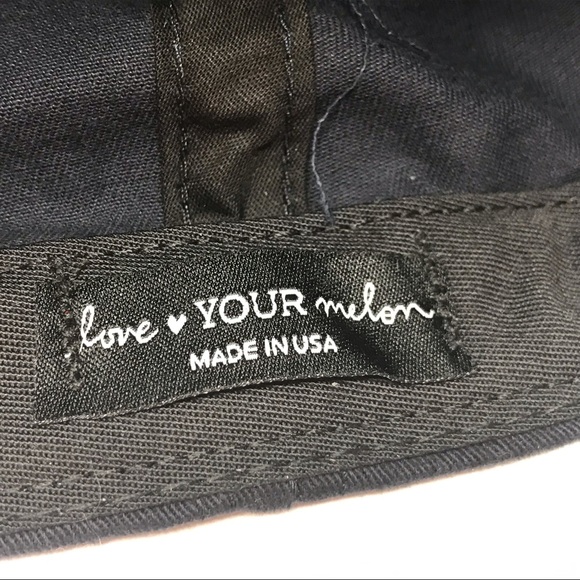 Love Your Melon - Black Embroidered Adjustable Strapback Baseball Hat Cap - Picture 6 of 7